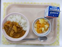 カレーライス、フルーツポンチ